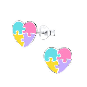 10012631 - Silver Heart Stud Earrings