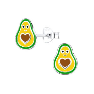 10012716 -  Silver Avocado Stud Earrings