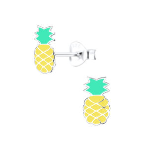 10013357 - Silver Pineapple Stud Earrings
