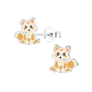 10018514 - Silver Raccoon Stud Earrings