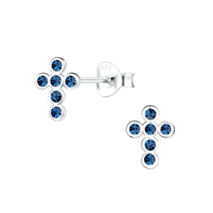10022731 - Silver Cross Stud Earrings