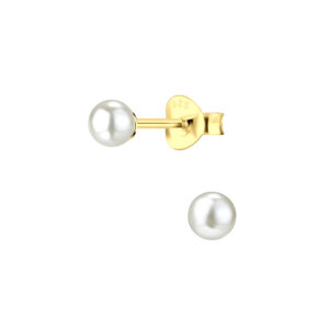 10027539 - Pearl Silver Stud Earrings 4mm