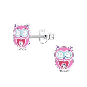 10031151 - Silver Owl Stud Earrings