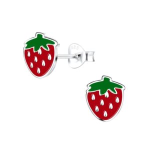 10022724 - Silver Strawberry Stud Earrings