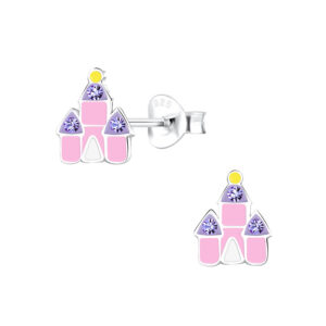 10033906 - Silver Castle Stud Earrings