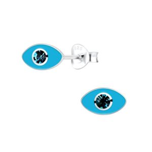 10015197 - Silver Evil Eye Stud Earrings